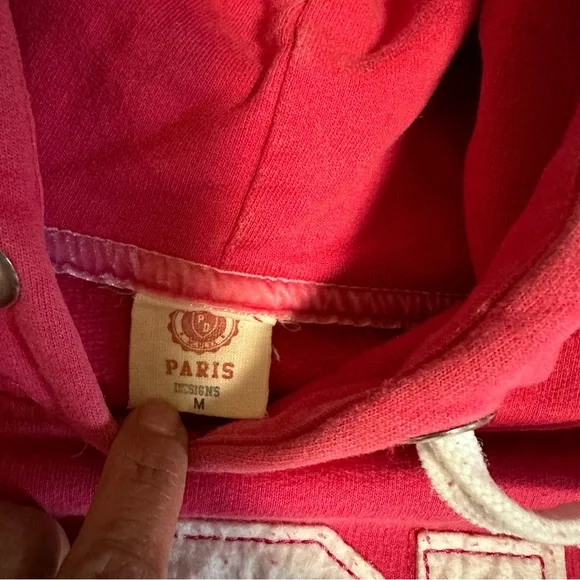 Paris University Women's Red Hoodie - Picture 5 of 16